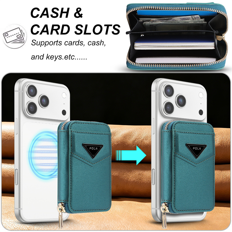 Zipper Wallet Card Holder Case - Leather Wallet Card Holder Phone Cover 评论和价格