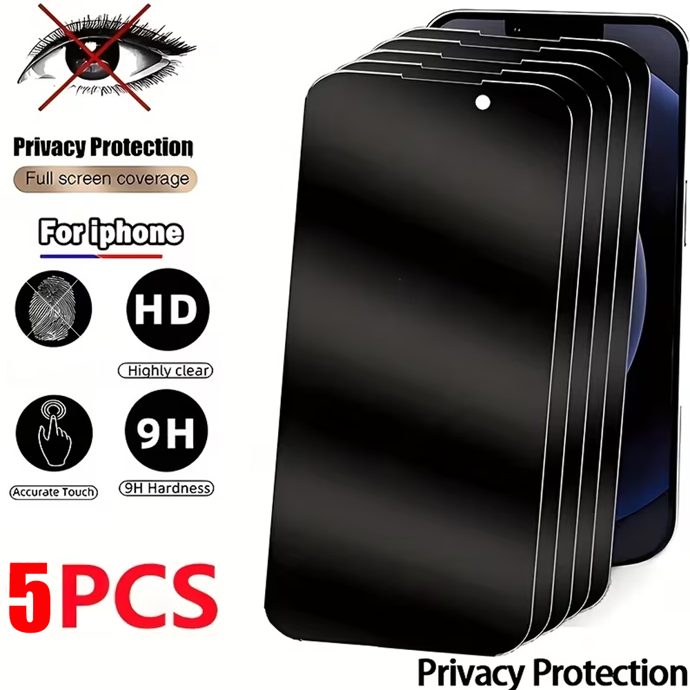 1-5PCS Anti-Spy Privacy Temper - Anti Peek Privacy Tempered Glass 评论和价格