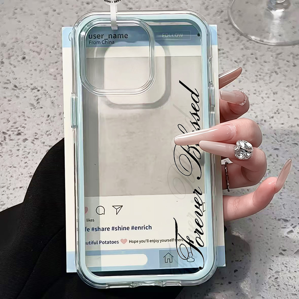 Forever Blessed Simple Clear P - Clear Shockproof Bumper Case 评论和价格
