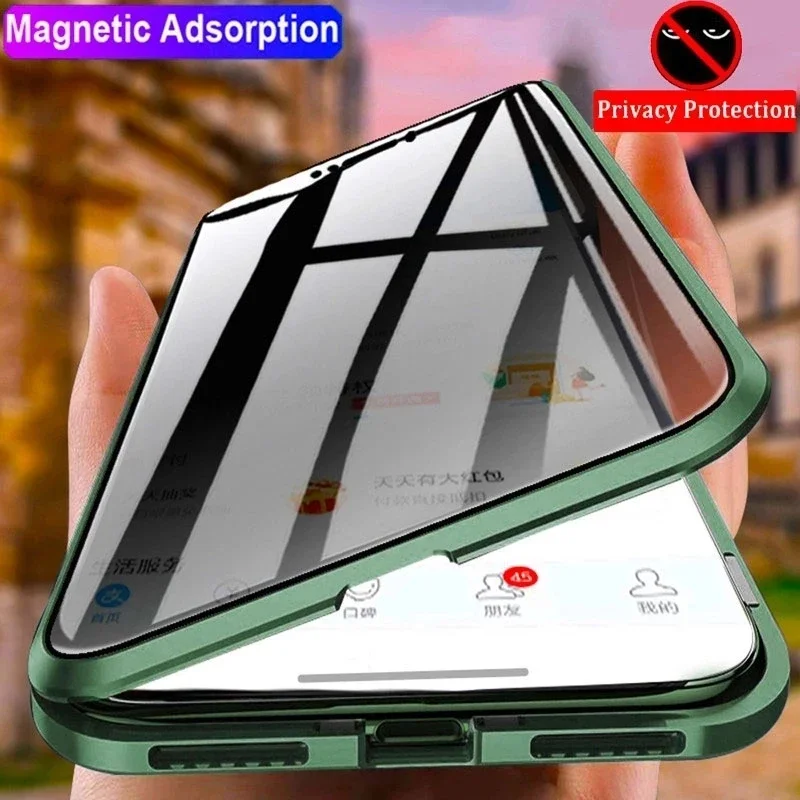 For Huawei nova Y74 Y73 Y63 Y7 - Anti Spy Privacy Glass Case 评论和价格