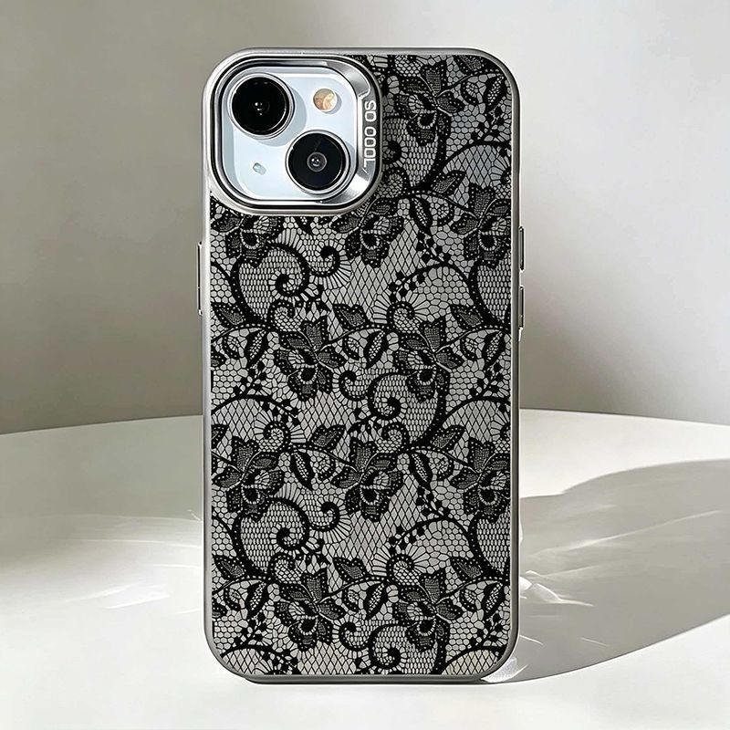 Vintage Black Lace Floral Rose - Vintage Floral Pattern Soft Case 评论和价格