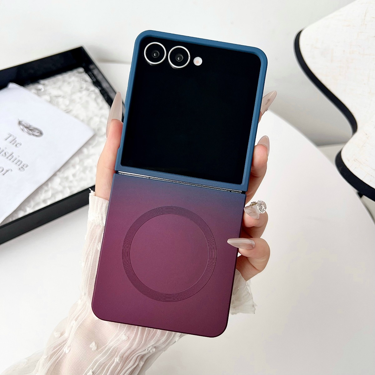 Gradient Liquid Silicone Soft  - Liquid Silicone Magnetic Phone Case 评论和价格