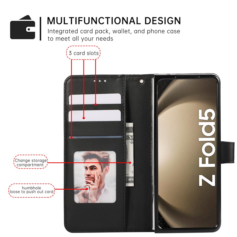 Leather Flip Phone Case for Sa - Leather Wallet Card Holder Phone Cover 评论和价格