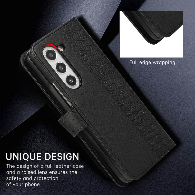 Leather Flip Phone Case for Sa - Leather Wallet Card Holder Phone Cover 评论和价格