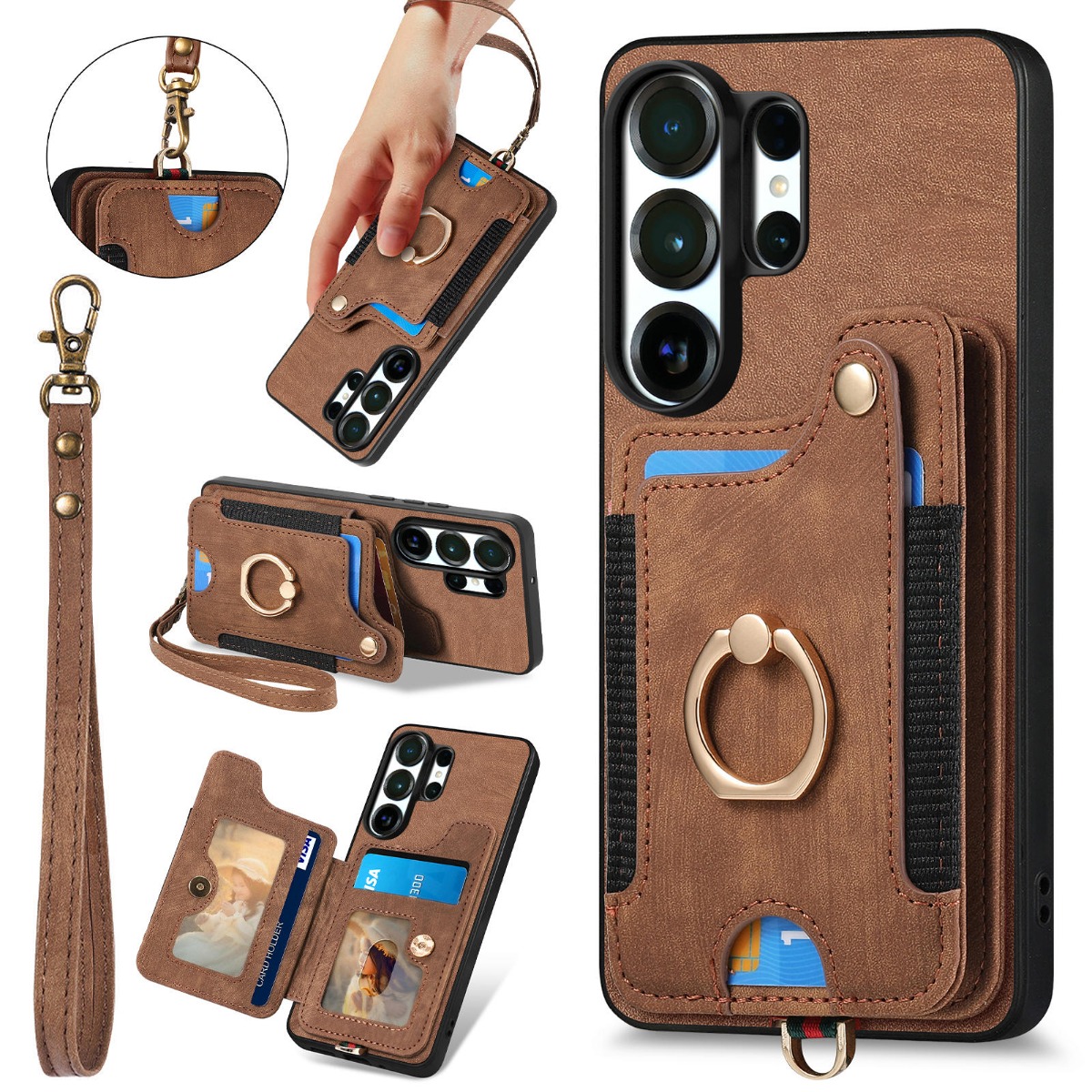 Phone Case for Samsung S26 Ult - Leather Wallet Card Holder Phone Cover 评论和价格