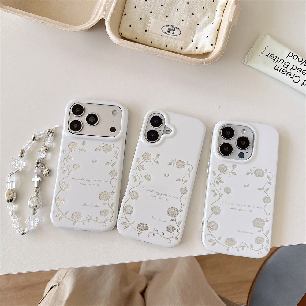 Vintage Silver Rose Garden Pho - Vintage Floral Pattern Soft Case 评论和价格
