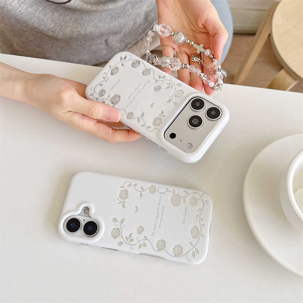 Vintage Silver Rose Garden Pho - Vintage Floral Pattern Soft Case 评论和价格