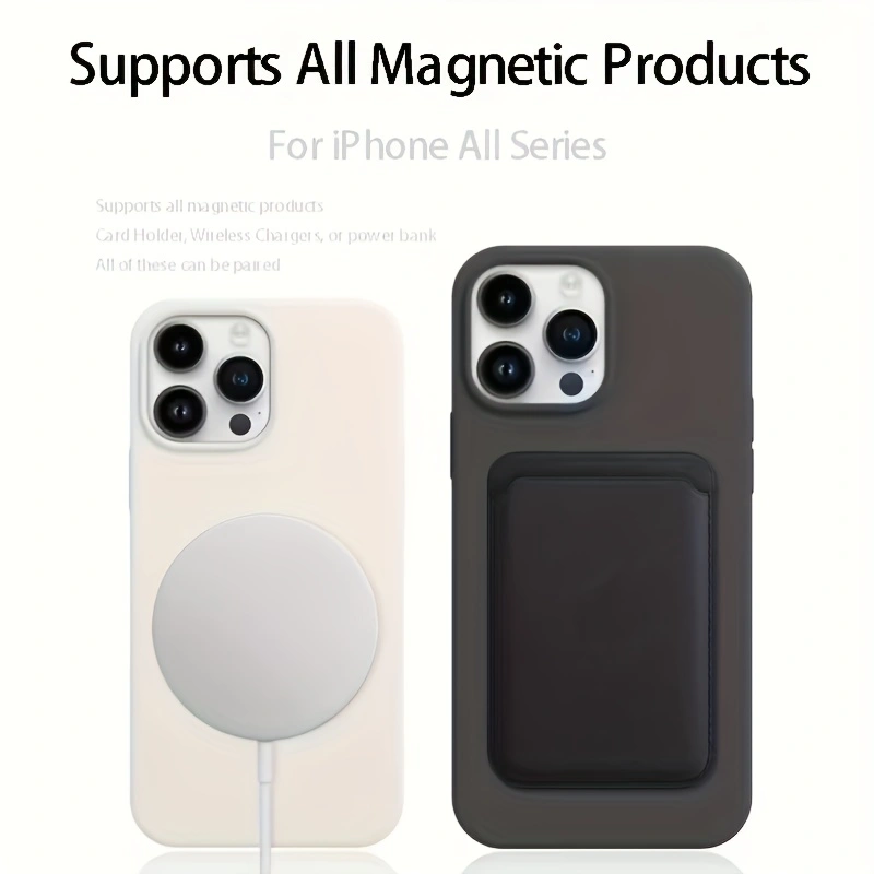 Solid Color Liquid Silicone Ma - Liquid Silicone Magnetic Phone Case 评论和价格