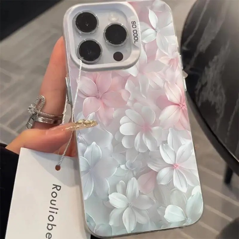 Pink Flower Case for iPhone 15 - Screen Protectors 评论和价格