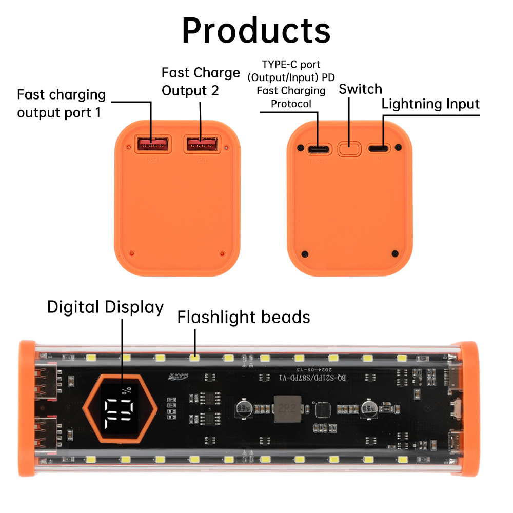 8*21700 Battery Case 22.5W Fas - Power Banks 评论和价格