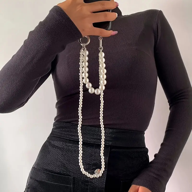 Double Pearl Woven Mobile Phon - Crossbody Lanyard Neck Strap Case 评论和价格