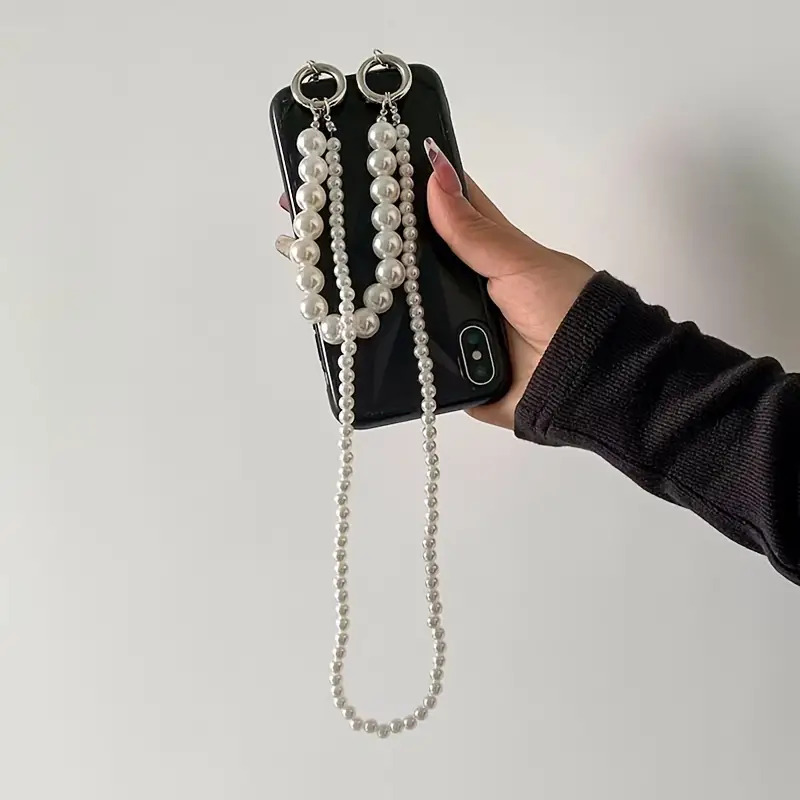 Double Pearl Woven Mobile Phon - Crossbody Lanyard Neck Strap Case 评论和价格