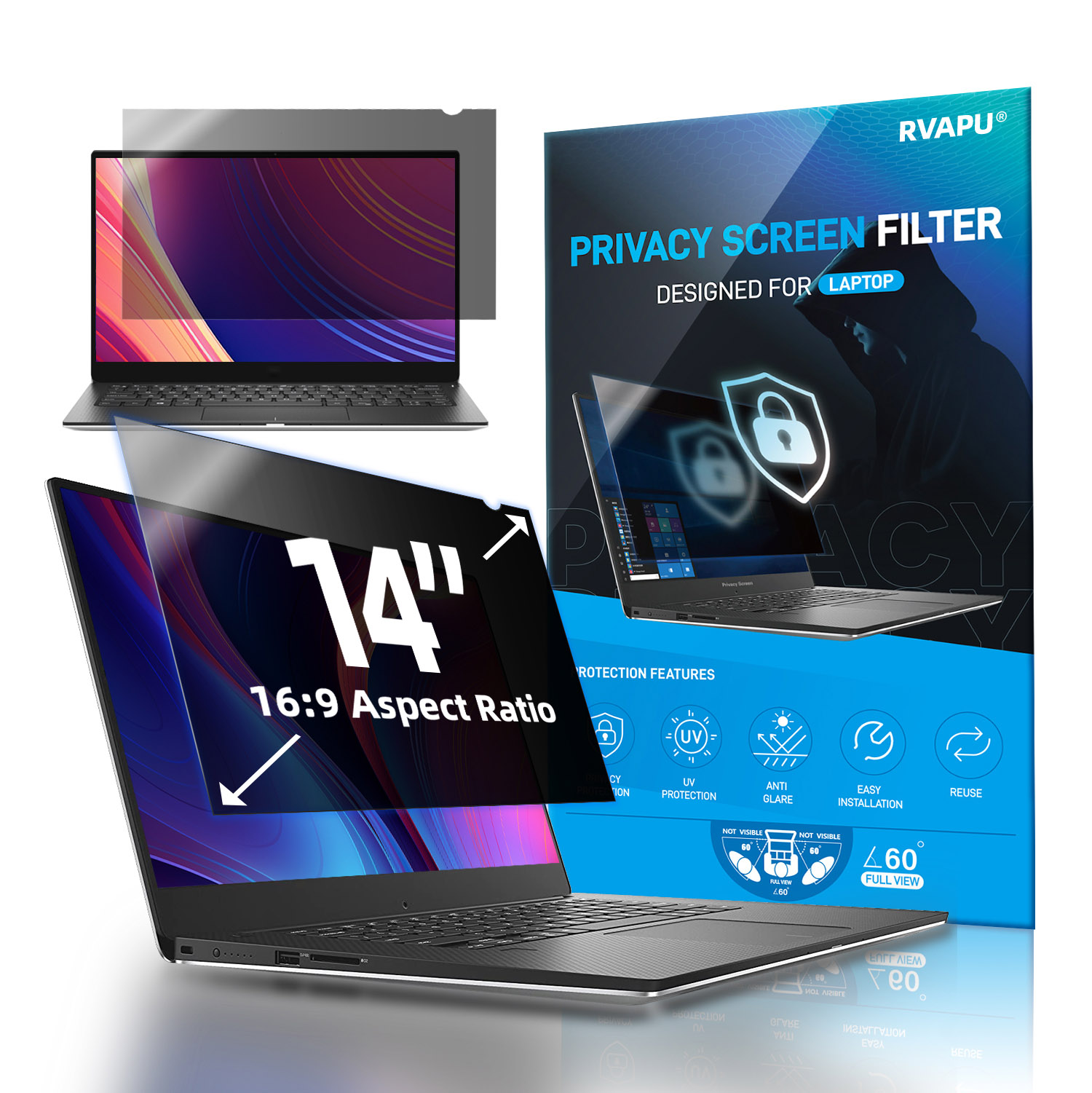 For Laptop 14 inch Privacy Ant - Matte Anti Glare Screen Protector 评论和价格