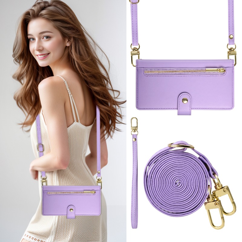 Zipper Crossbody Phone Case fo - Leather Wallet Card Holder Phone Cover 评论和价格