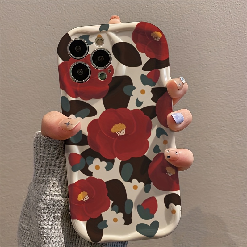 Vintage Red Camellia Flower Ri - Vintage Floral Pattern Soft Case 评论和价格